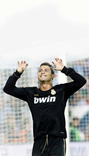 Celebratory_ Soccer_ Player_ Gesture Wallpaper