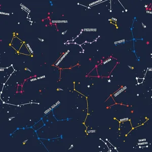Celestial Constellations In Night Sky Wallpaper