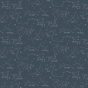 Celestial Constellations In Night Sky Wallpaper