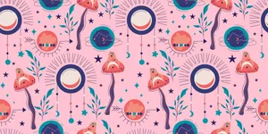Celestial Pattern Aesthetic Wallpaper