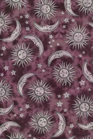 Celestial Pattern Fabric Design Wallpaper