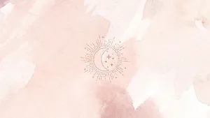 Celestial Sunburst Watercolor Background Wallpaper