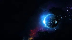 Celestial Symphony Of Planets And Stars Wallpaper