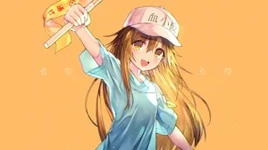 Cells At Work Yellow Aesthetic Platelet Wallpaper