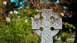 Celtic Cross Stone Monument Wallpaper