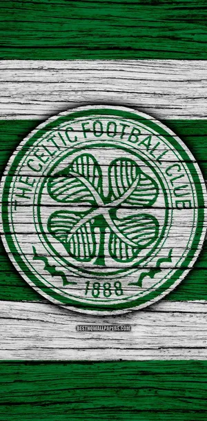 Celtic Fc Logo On A Wooden Background Wallpaper