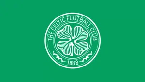Celtic Fc Logo On Green Background Wallpaper