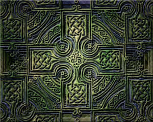 Celtic Irish Cross Pattern Wallpaper