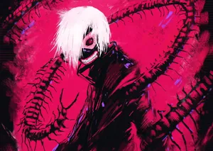 Centipede Tokyo Ghoul Ken Kaneki Red Aesthetic Wallpaper
