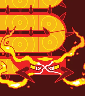 Centiskorch Graphic Inspired By Snake Game Wallpaper