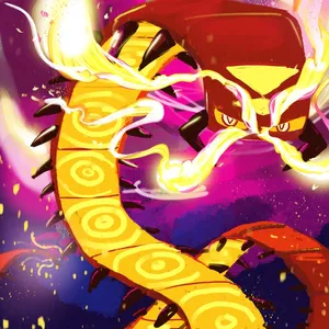 Centiskorch On Galaxy-like Background Wallpaper