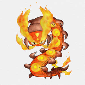 Centiskorch On Plain Background Wallpaper