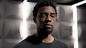 Chadwick Boseman Black Shirt Wallpaper