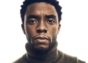 Chadwick Boseman Brown Turtleneck Wallpaper