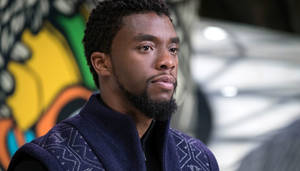 Chadwick Boseman Dark Purple Royal Suit Wallpaper