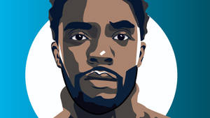 Chadwick Boseman Vector Art Illustration Wallpaper