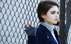 Chain Fence Beautiful Teenage Girl Wallpaper