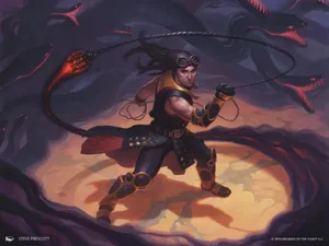 Chainer, The Nightmare Adept In A Dark Fantasy Landscape Wallpaper