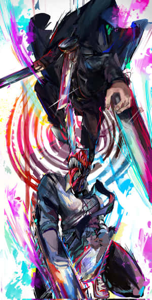 Chainsaw Man Katana Man Artwork Wallpaper