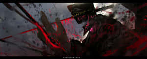 Chainsaw Man Katana Man Battle Scene Wallpaper