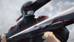 Chainsaw Man Katana Man Bloody Blade Wallpaper