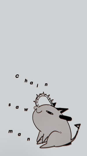 Chainsaw Man Pochita Simple Art Wallpaper