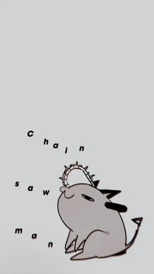 Chainsaw Man Pochita Simple Art Wallpaper
