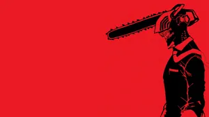 Chainsaw Man Red Backdrop Wallpaper