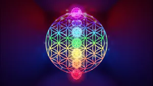 Chakra Arts And Geometric Design Wallpaper