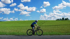 Challenging Cycling Trail Uphill Wallpaper