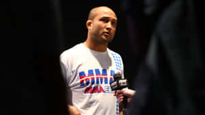 Champion Fighter Bj Penn Striking A Pose Wallpaper