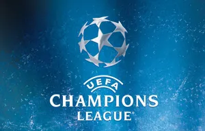 Champions League Logo Textured Blue Wallpaper