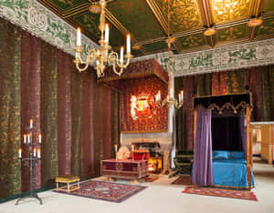 Chandelier At Sterling Castle Wallpaper