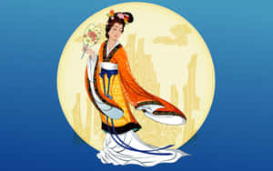 Chang'e Moon Goddess Illustration Wallpaper