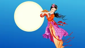 Chang'e Moon Goddess Illustration Wallpaper