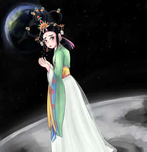 Chang'e Moon Goddess Illustration Wallpaper
