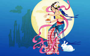 Chang'e Moon Goddess Illustration Wallpaper