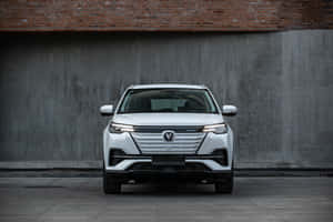 Changan Cs55 White S U V Front View Wallpaper