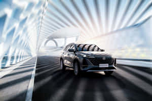 Changan Cs75 Speedingon Modern Bridge Wallpaper