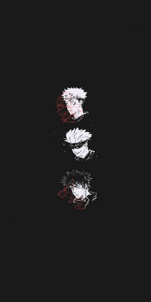 Character Trio Jujutsu Kaisen Iphone Wallpaper