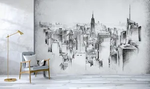 Charcoal Drawing Of A Serene Nature Landscape Wallpaper
