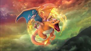 Charizard: The Powerful Fire-breathing Pokemon Wallpaper