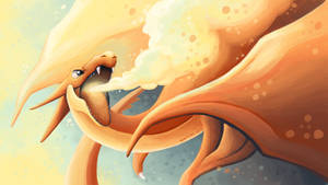 Charizard Unleashing Fire Blast Wallpaper