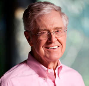 Charles G. Koch Smiling Pink Shirt Wallpaper