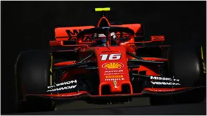 Charles Leclerc Front View Black Background Wallpaper