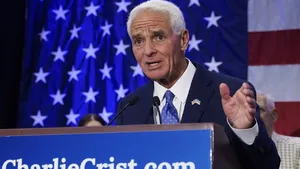 Charlie Crist During An Impassioned Speech Wallpaper