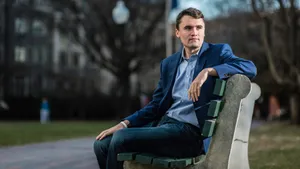 Charlie Kirk Outdoor Portrait Wallpaper