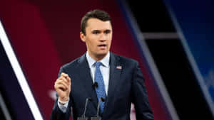 Charlie Kirk Speaking At Event Wallpaper