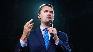 Charlie Kirk Speaking At Event Wallpaper