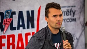 Charlie Kirk Speaking At Event Wallpaper